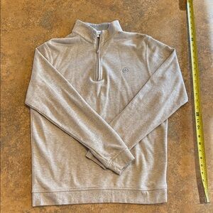 Peter Millar Light Tan Quarter Zip Sweater